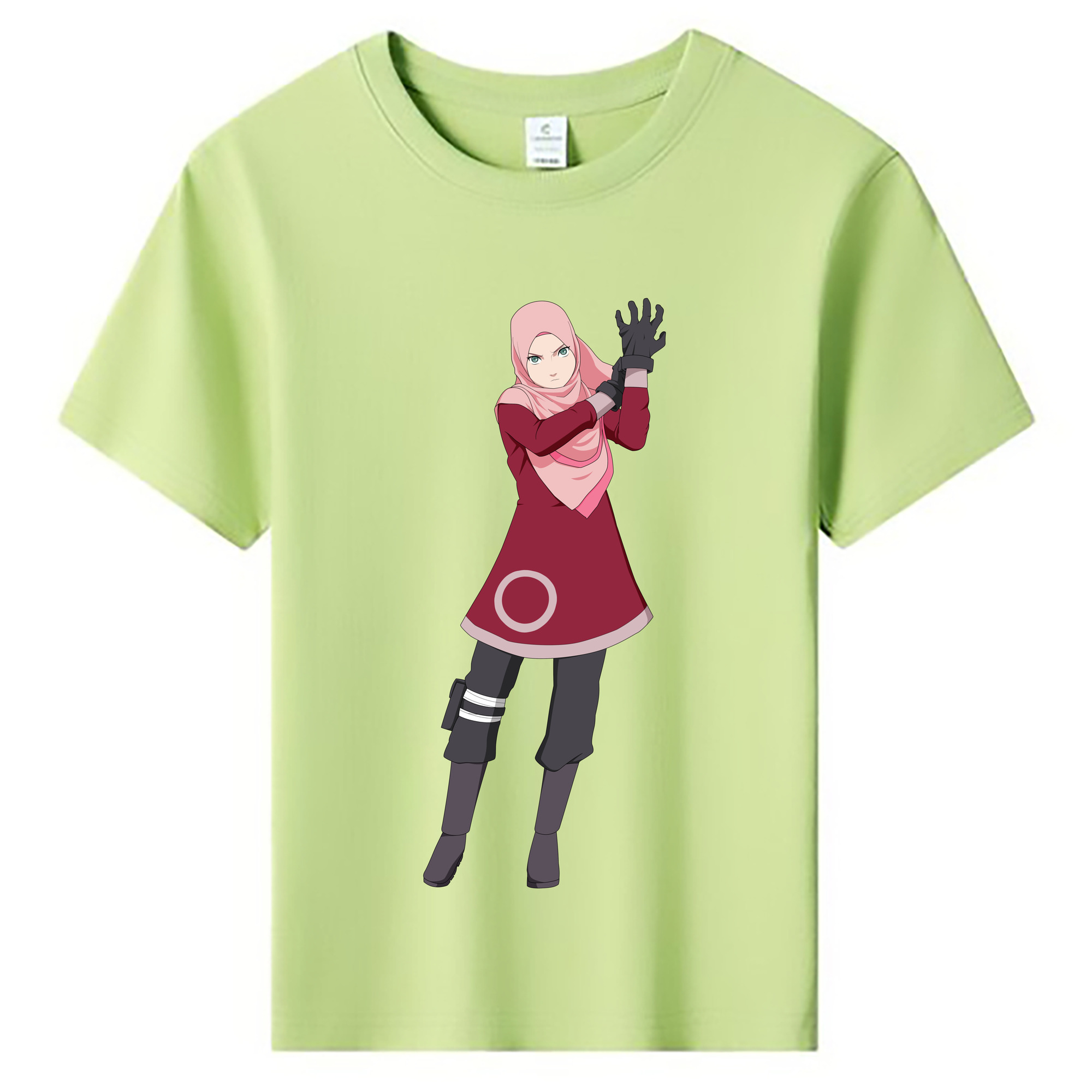 （画像用） NARUTO -ナルト- 春野サクラ Haruno Sakura 綿100％キッズTシャツ（フロントプリント）